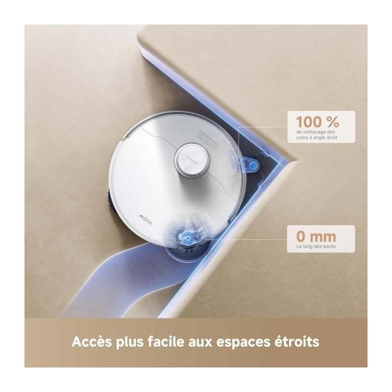 Aspirateur Robot MOVA P50 Pro Ultra avec Station - 19 000 Pa - Brosse anti-enchevêtrement