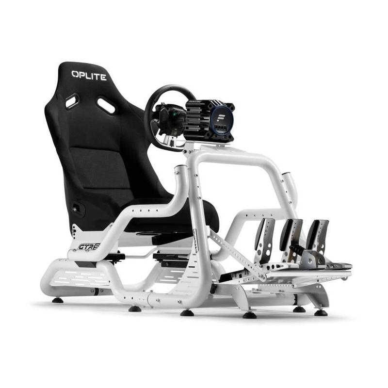 Cockpit de simulation OPLITE GTR S8 Blanc - Simracing performance