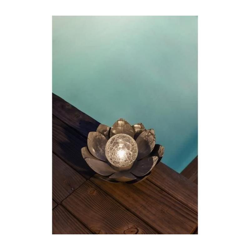 Décoration lumineuse extérieure: Nénuphar solaire GALIX - 25 cm - 7 Lumens