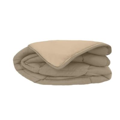Couette chaude Microfibre 400g/m² Taupe & Lin 240x260cm - Confort d'hiver