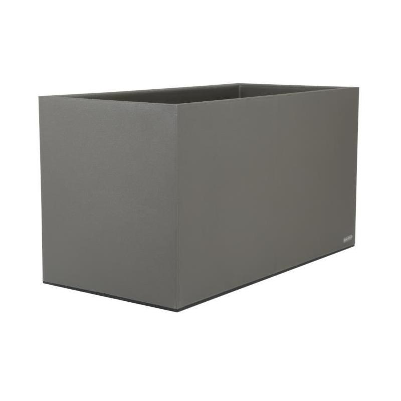 Bac à fleurs RIVIERA Granit - 80x40 cm - Gris