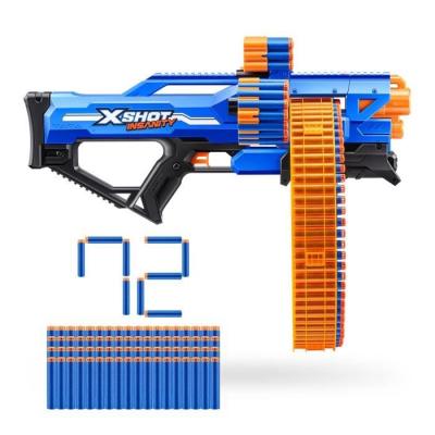 Blaster Rotatif ZURU XSHOT Insanity Mad Mega Barrel - 72 fléchettes, portée 27m