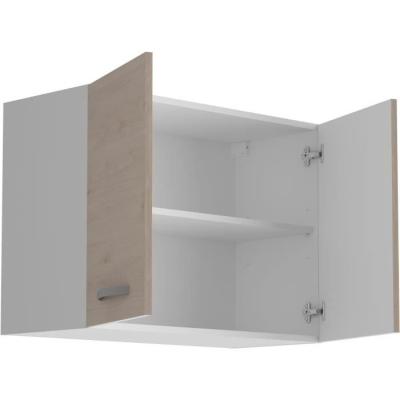 Meuble haut 2 portes Oslo - Chene Jackson - L 80 x P 36 x H 58 cm