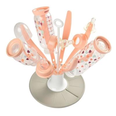 Egouttoir Biberon Pliable Fleur Rose - Pratique et Compact