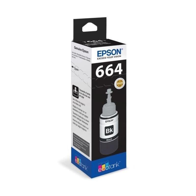 Cartouche d'encre Epson ECOTANK T6641 Noir - Performances et qualité impression!
