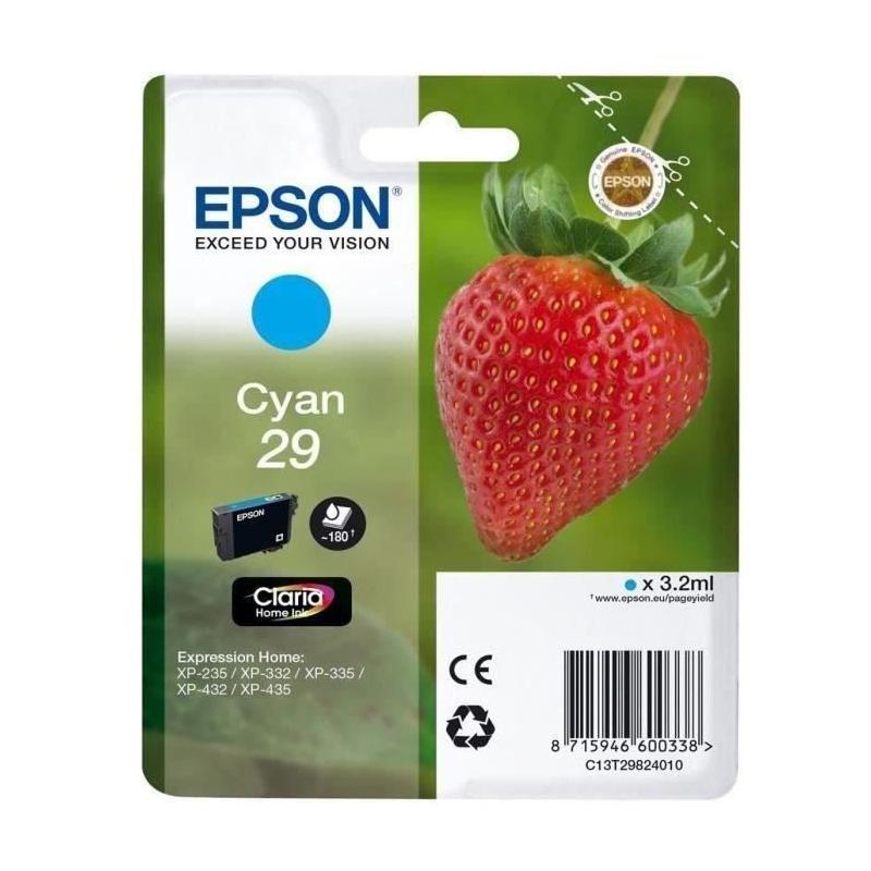 Cartouche d'encre EPSON T2982 cyan - Fraise (C13T29824012)