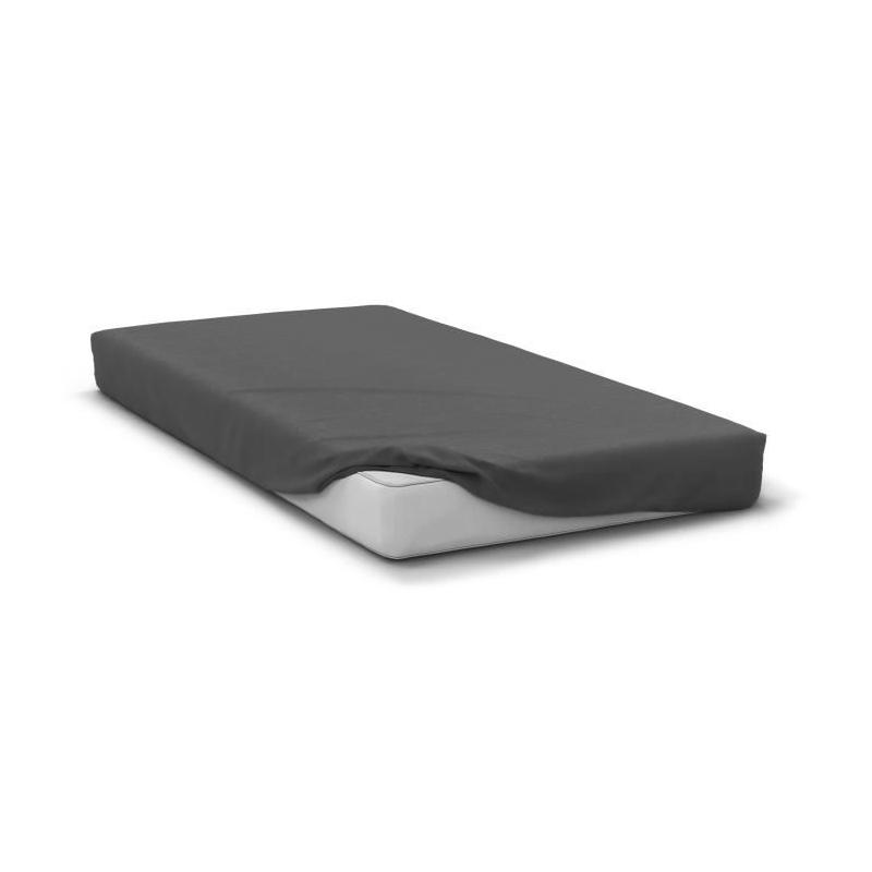 Drap housse Microfibre Gris Anthracite - 140x190 cm - HP71766