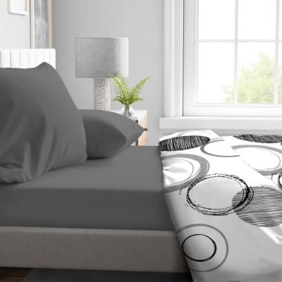 Drap housse Microfibre Gris Anthracite - 140x190 cm - HP71766