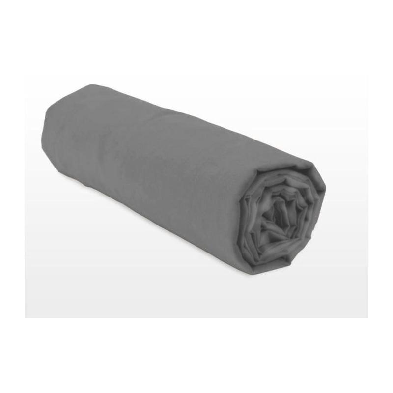 Drap housse Microfibre Gris Anthracite - 140x190 cm - HP71766