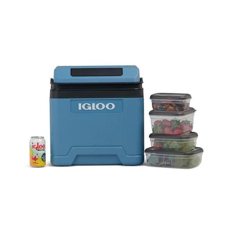 Glacière électrique IGLOO 12V - Bleu Moderne 24L - Compact et Puissant