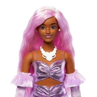 Poupée Barbie Deluxe Style en Robe Rose Brillante - Longueur 34cm - Largeur 21cm - Hauteur 9cm