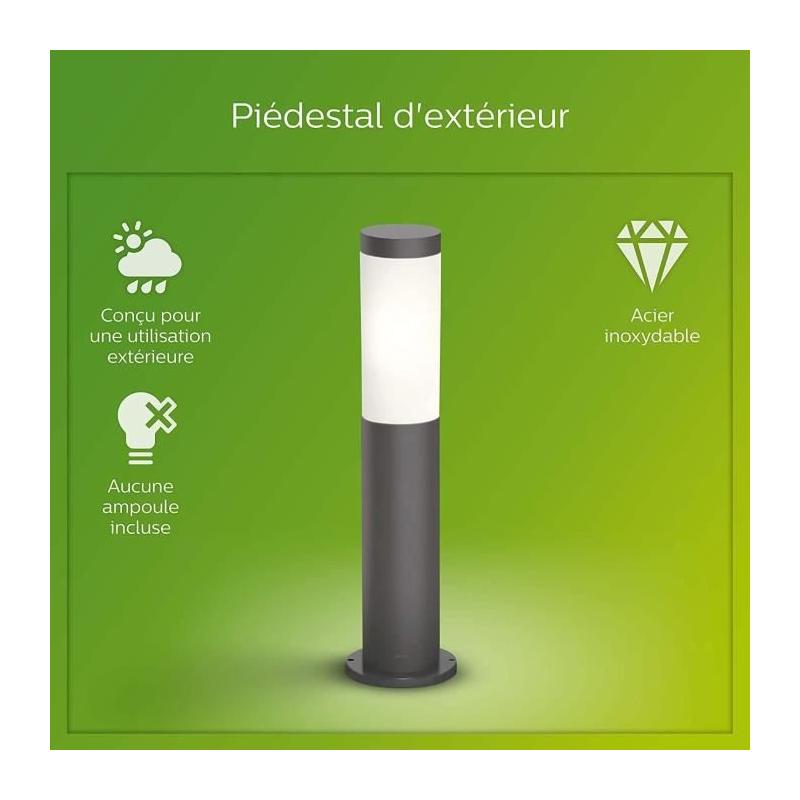Applique extérieure PHILIPS Utrecht - Design contemporain - Gris - LED 20W