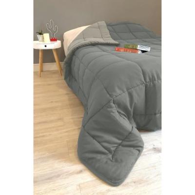 Couette chaude Microfibre 400g/m² Gris & Argent 140x200cm - Confort optimal