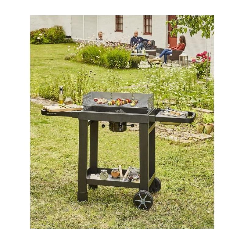 Barbecue au charbon de bois COOK'IN GARDEN EASY 60 - Noir - Compact et Facile à Utiliser