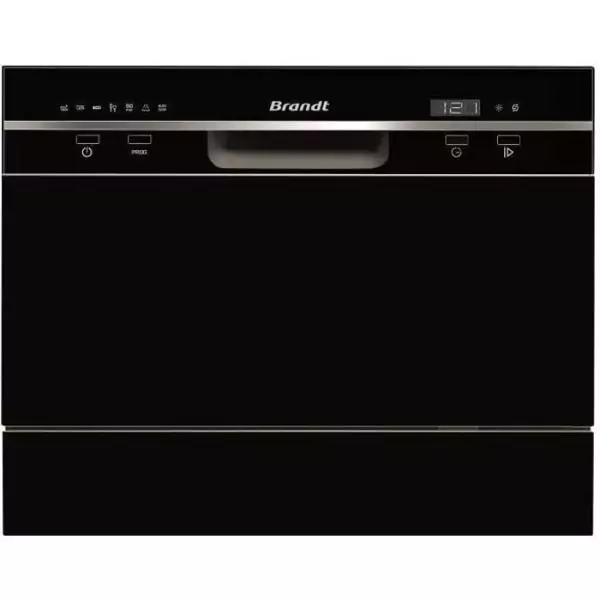 Lave-vaisselle compact pose libre BRANDT DFC6519B - Induction - 6 couverts - L55cm - 49dB - Noir
