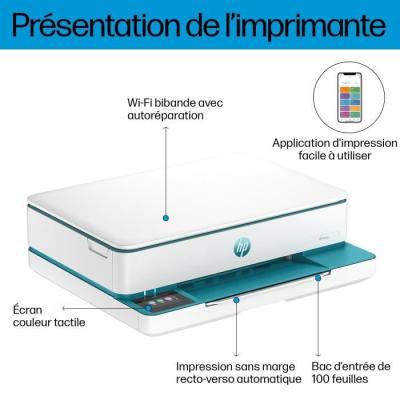 Imprimante tout-en-un HP Envy 6122e Jet d'encre - Couleur - Copie Scan - HP+
