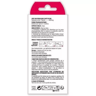 Protégez votre chat avec VETOCANIS Pipette Spot on Fipronil!
