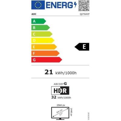 Écran PC AOC Q27G4XF 27'' QHD IPS 180Hz Noir - Réglable en hauteur