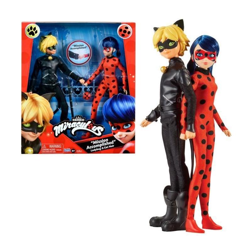 Pack de 2 Poupées mannequin 26 cm Miraculous Ladybug - Revivez les aventures!