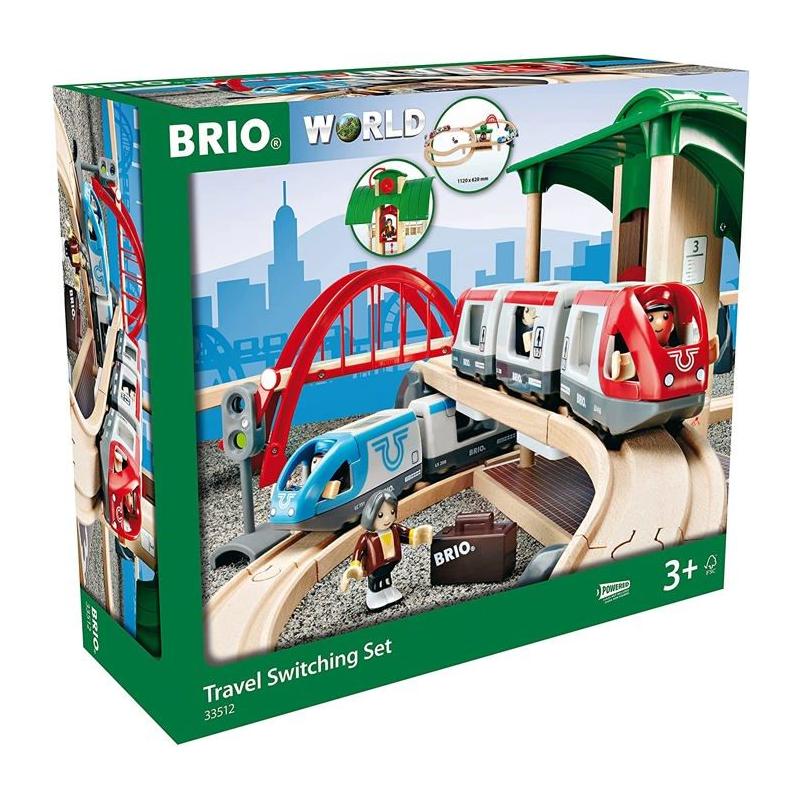 Circuit de train en bois Brio World - Coffret 42 pièces - Ravensburger