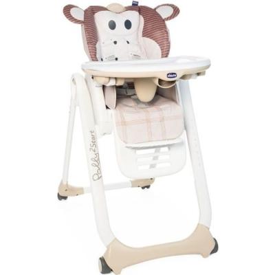Chicco Chaise Haute Polly 2 Start Monkey - Confortable et pratique