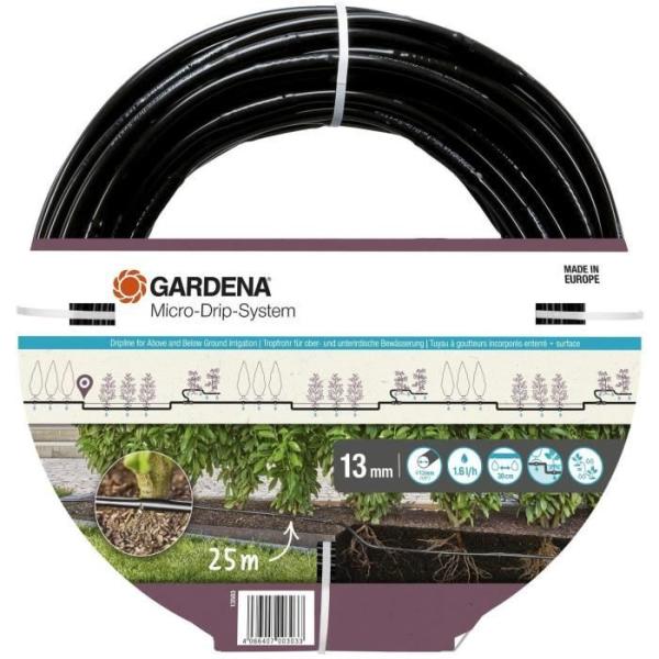 Extension de tuyau a goutteurs incorporés - GARDENA - 25 m - Enterré et en surface
