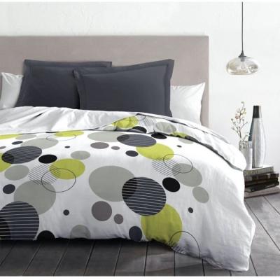 Parure de lit microfibre 220x240 cm - Bulles de Rêve - Gris