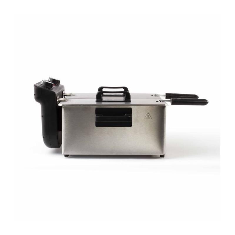 Friteuse double LIVOO DOC217 - 2 x 3 L - Inox 3300W - Noir + Gris