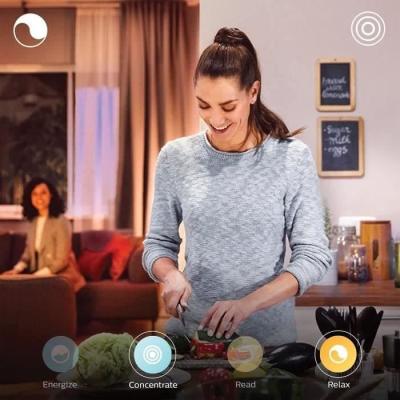 Kit Philips Hue White Ambiance E27 x3 avec télécommande - Ampoule LED connectée