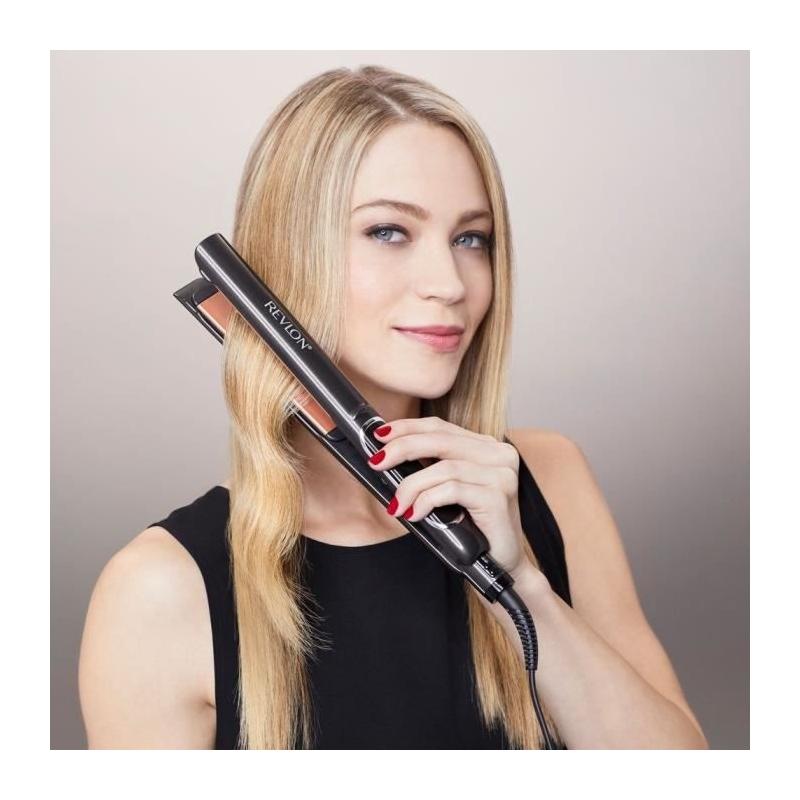 Lisseur REVLON Salon Straight Copper Smoth Styler RVST2175E - Plaque Céramique