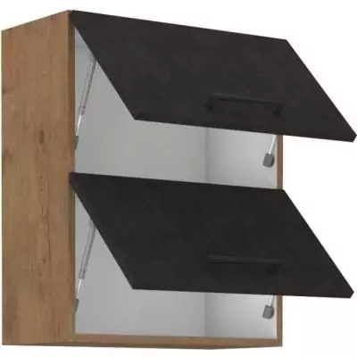 Meuble haut ROCK - Chêne Lancelot et Gris Matera Meuble haut ROCK - Chêne Lancelot et Gris Matera