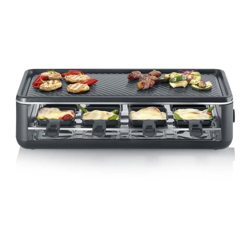 Appareil à raclette SEVERIN - 8 personnes - Plaque céramique 48 x 24 cm - Grill 1300 W