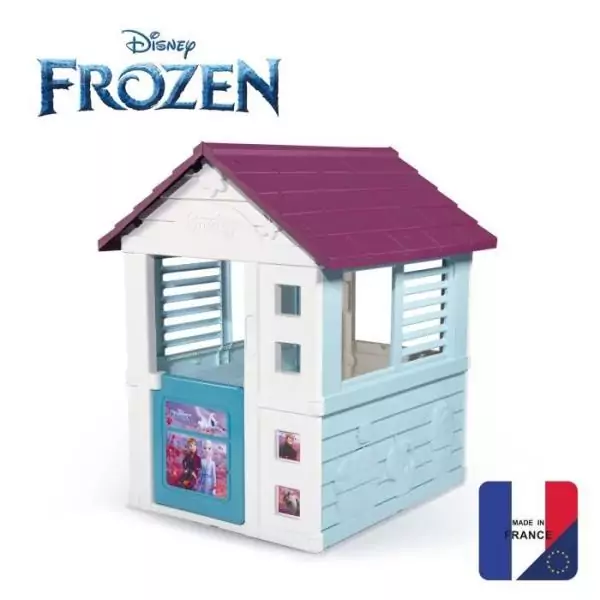 Maison La Reine des Neiges - Smoby - 1 portillon + 2 fenetres - Anti-UV - 98x110x127 cm