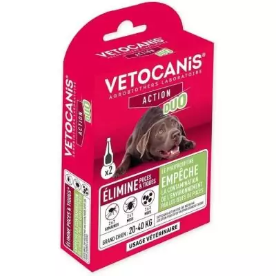 Lot de 2 pipettes VETOCANIS Action Duo Spot on - Grand chien