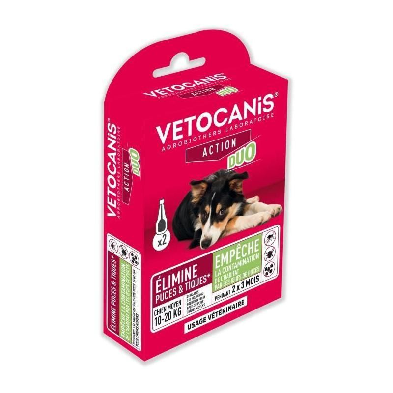 Protégez votre chien avec VETOCANIS Duo Spot on - 2 pipettes