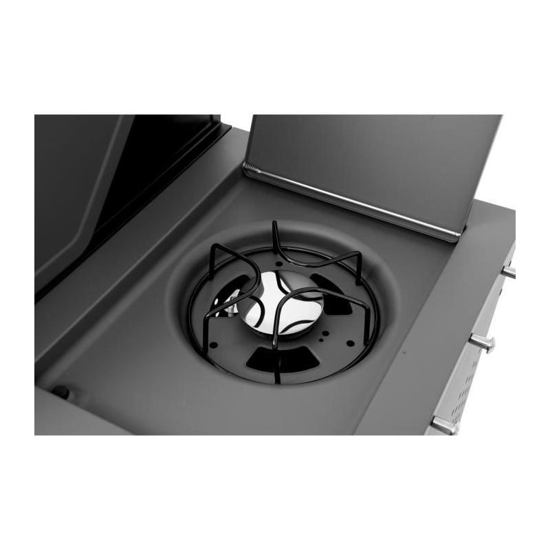 Barbecue à gaz - COOKING BOX - BRISBANE - Inox - 142 X 57 X 112 cm - Gris