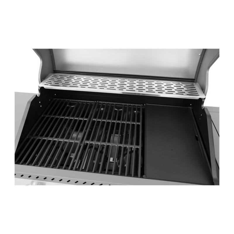 Barbecue à gaz - COOKING BOX - BRISBANE - Inox - 142 X 57 X 112 cm - Gris