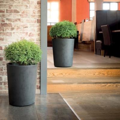 Pot de fleur Vase - DEROMA - Millennium R - Anthracite - 53 cm - Réservoir d'eau