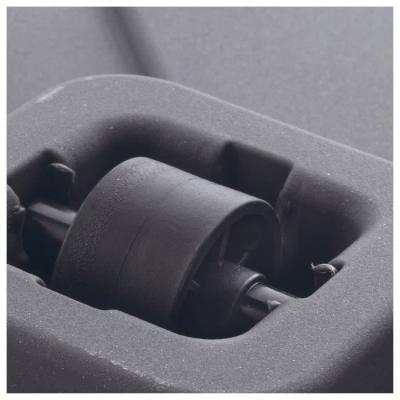 Jardinière Muret DEROMA Cosmo Anthracite - Réserve d'eau - Roulettes