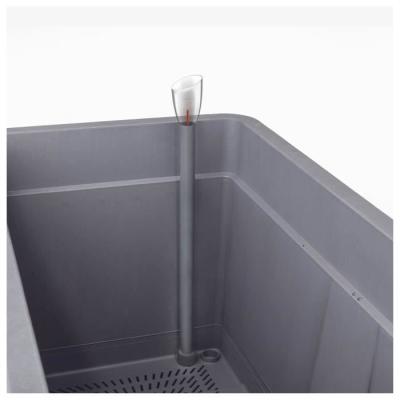 Jardinière Muret DEROMA Cosmo Perle 78 cm avec réserve d'eau et roulettes