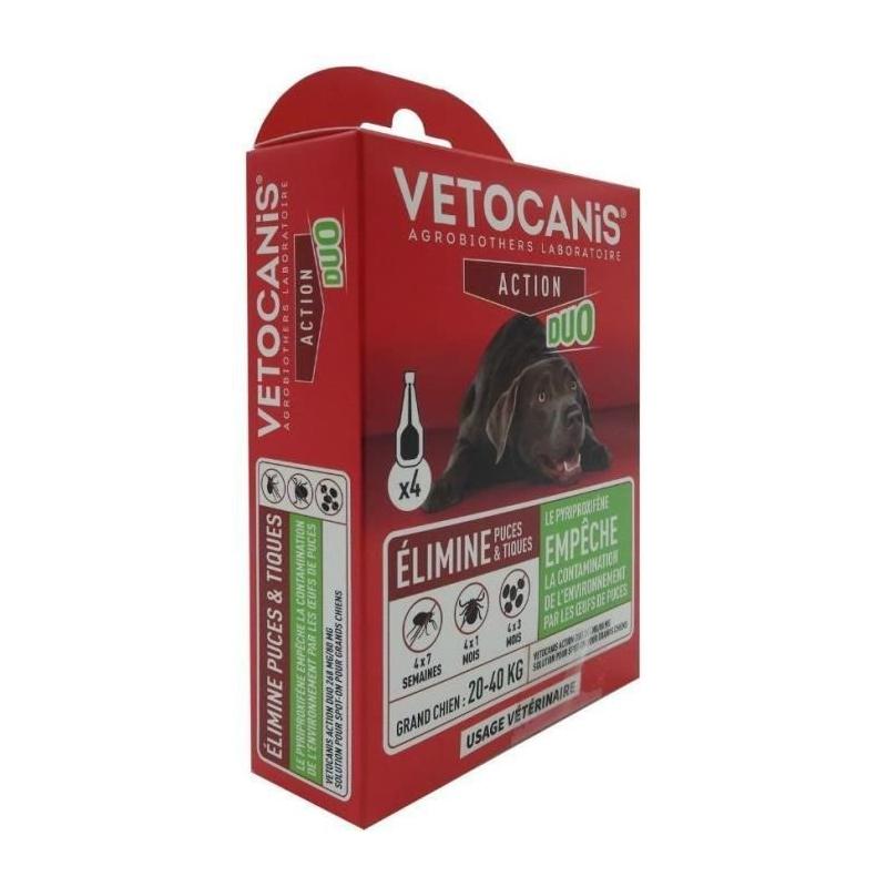 Pipettes Anti-puces et tiques pour Grands Chiens 