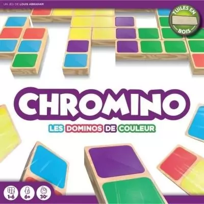 Jeu de Domino Chromino - Asmodee - Fun et coloré pour toute la famille