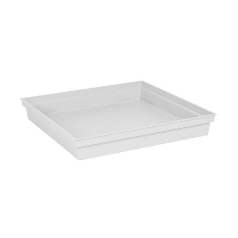 Soucoupe carrée Toscane - 40 cm - Blanc Made in France ??