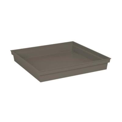 Soucoupe carrée Toscane 40 cm - Taupe: Plus responsable Made in France