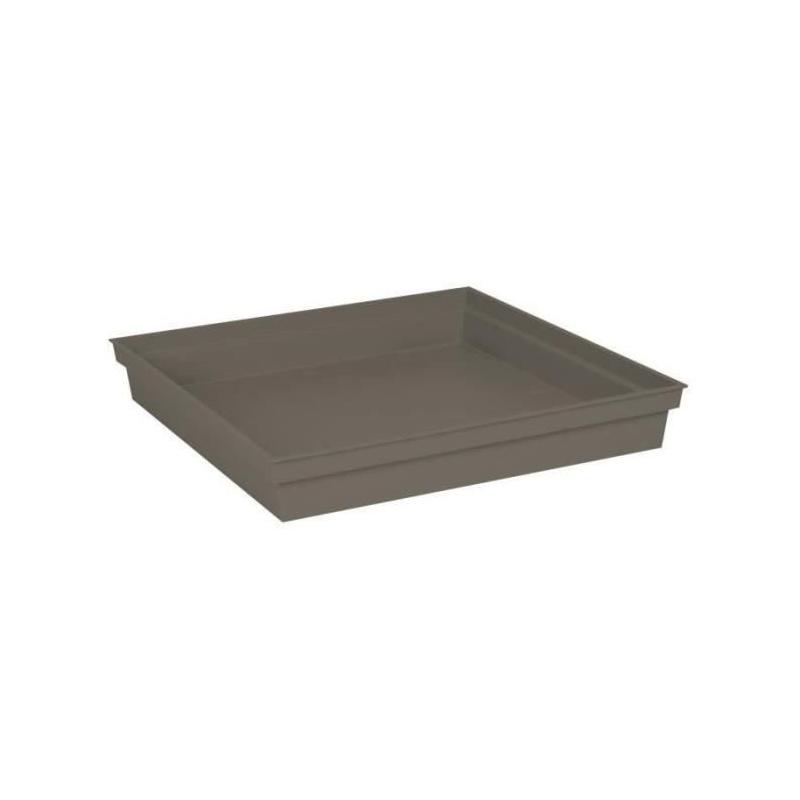 Soucoupe carrée Toscane 40 cm - Taupe: Plus responsable Made in France