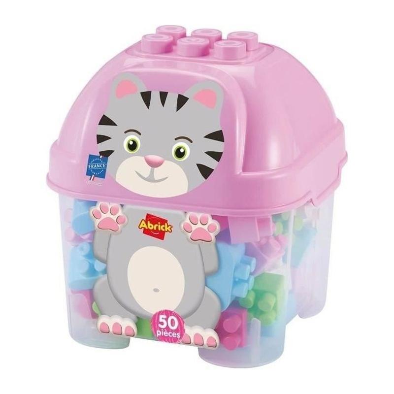 Jeu de construction éco-responsable - Baril chat 50 pièces - Abrick