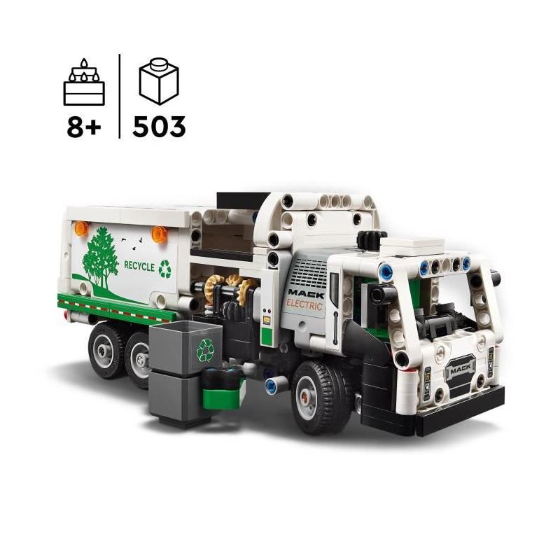 LEGO 42167 Technic Mack LR Camion Poubelle Électrique