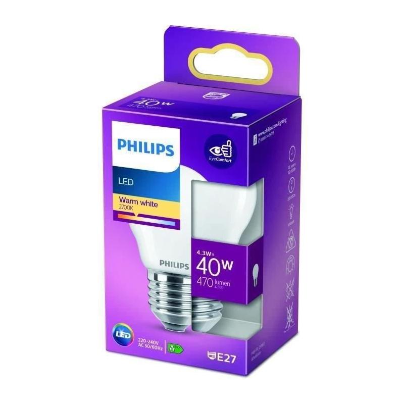 Ampoule LED PHILIPS 40W E27 Blanc Chaud - Non Dimmable