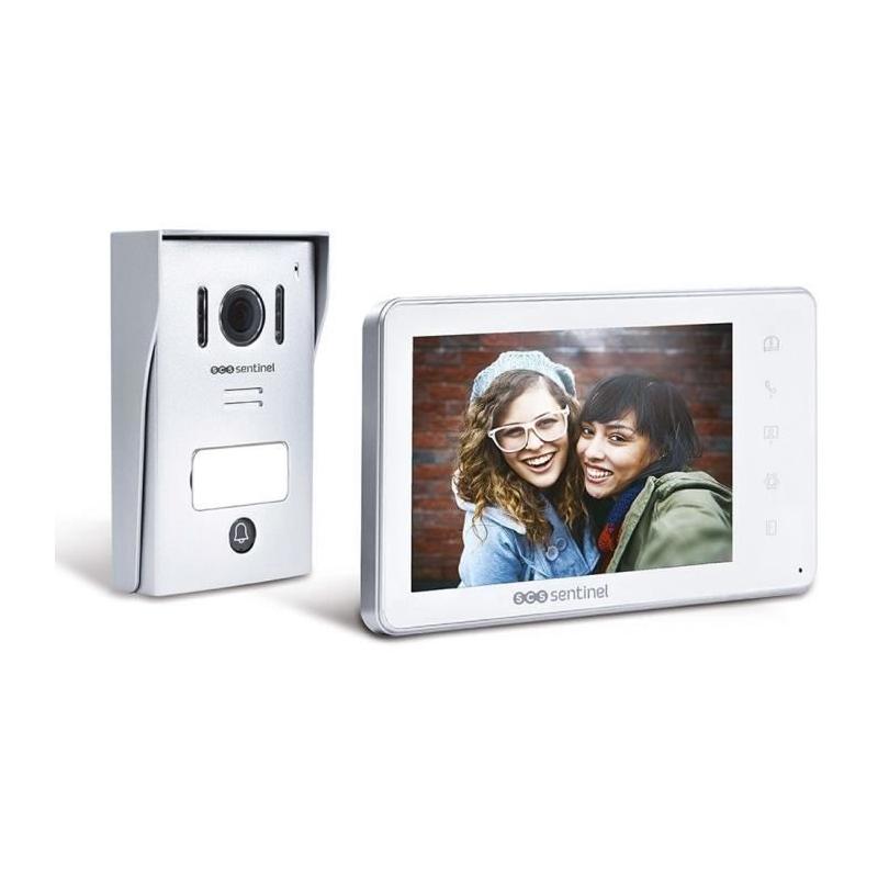 Interphone vidéo filaire - VisioKit 7 Blanc - SCS SENTINEL