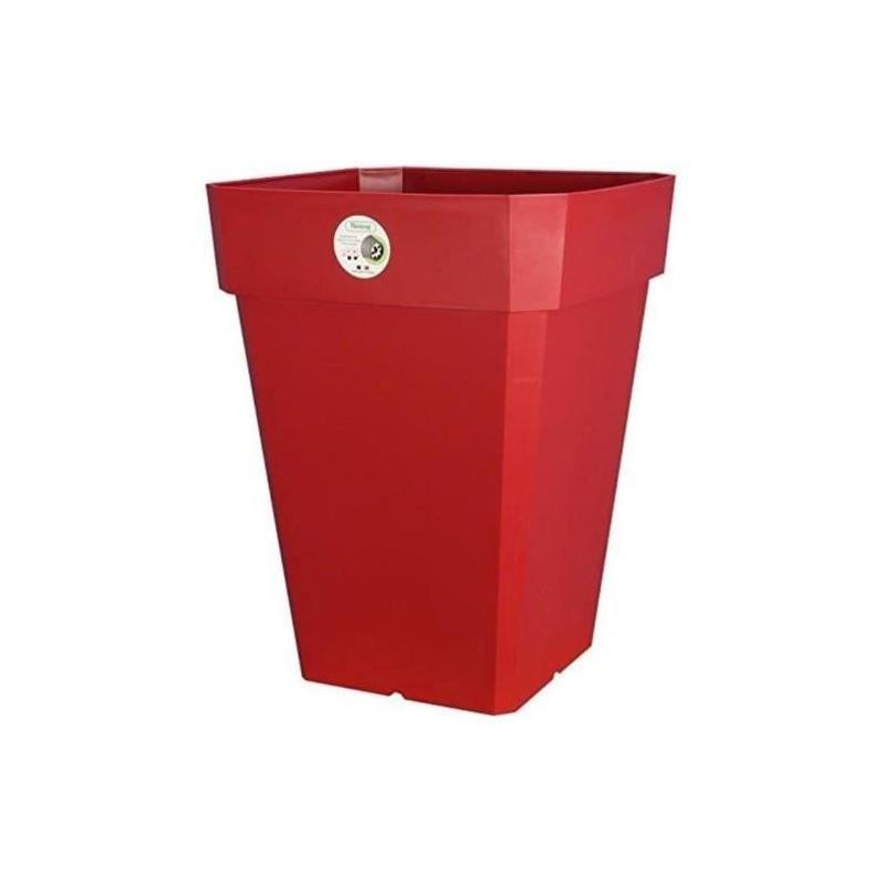 Pot de fleurs Soleilla Rouge - Carré 40x40 cm - ? JARDINIERE